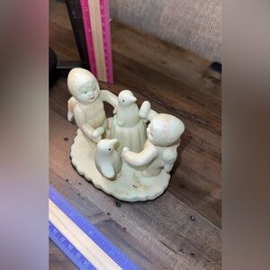 Vintage Snowbabies Playing With Penguins Trinket Figurine Dept. 56 Winter